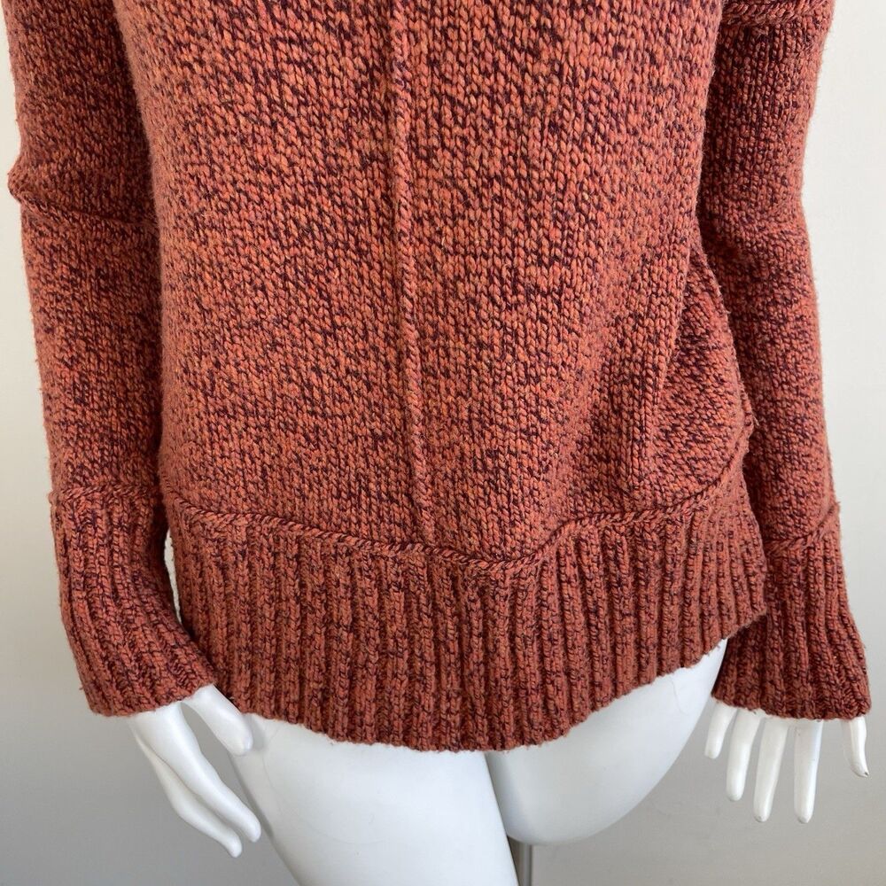 SMARTWOOL Women's Meadow Chunky Sweater Merino Wool Blend - Small Ginger Heather - Picture 4 of 11